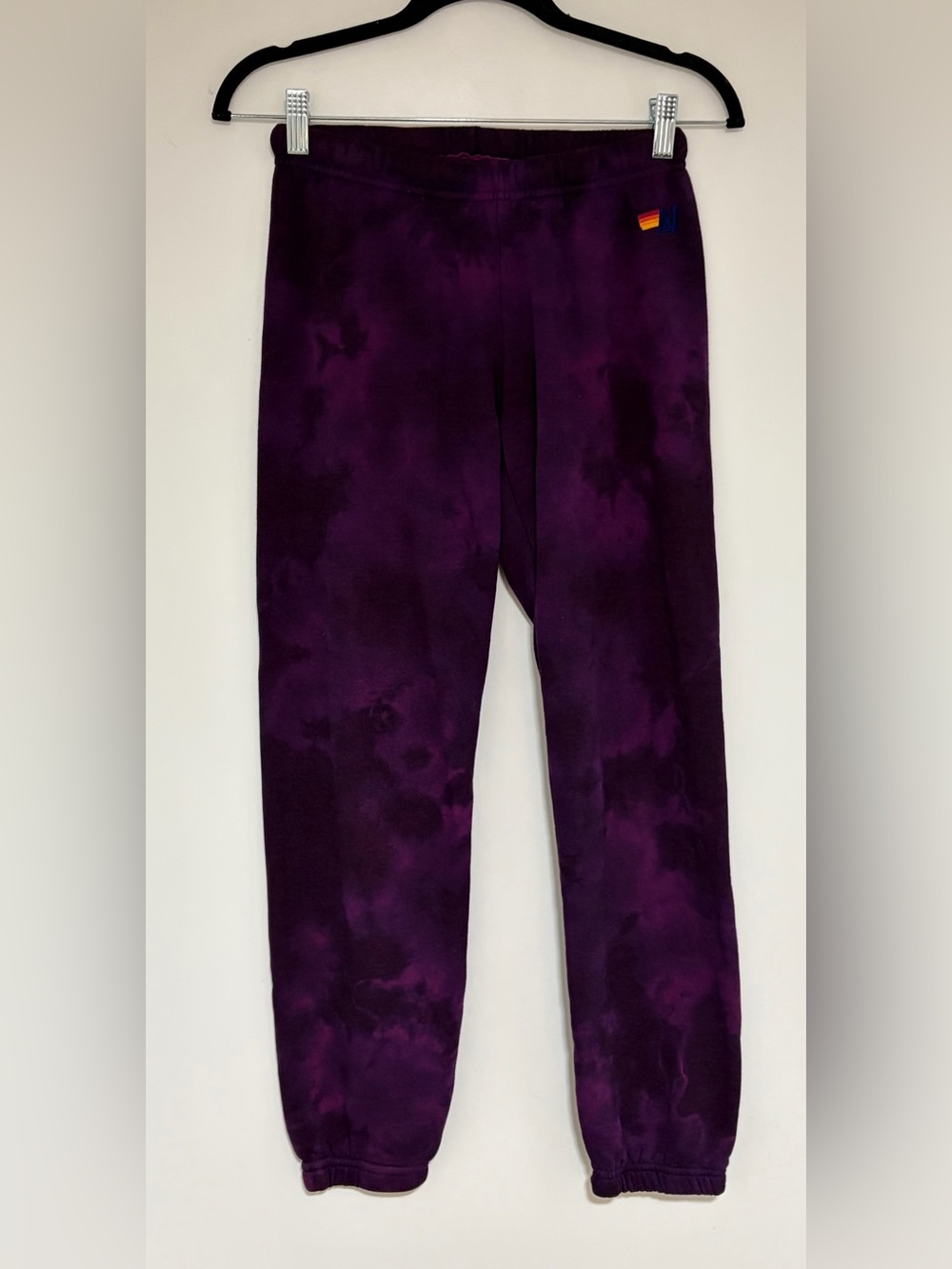 Aviator Nation Purple Pink Black Tie Dye Sweatpants Size XS - Picture 1 of 6